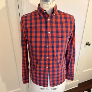 Gap Men’s Small Lived In Plaid Button Down